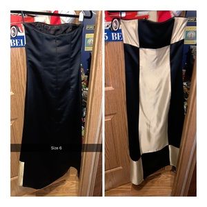 Black and white prom dress